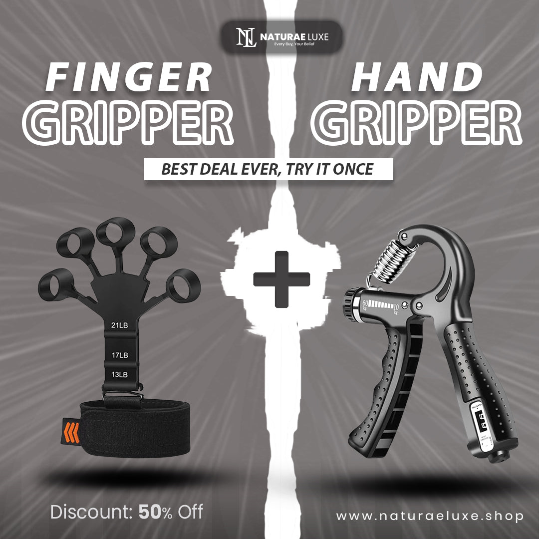 Hand Grip with Counter+1 pc Silicone Finger Exercise Grip